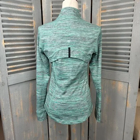 Lululemon Define Jacket Space Dye Camo Forage Teal Black Sz 8